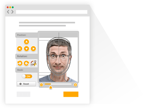 usphoto's Online Passport Photo Generator for creating biometric passport pictures